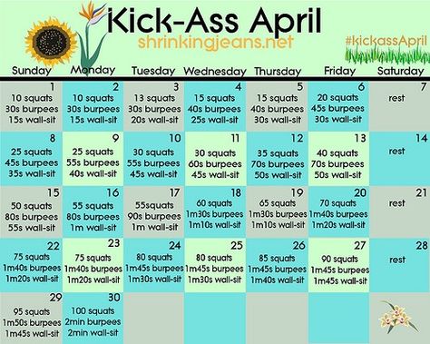 April challenge Sup Yoga, Workout Calendar, Fitness Challenge, I Work Out, Get In Shape, Workout Challenge, Fitness Diet, Healthy Body, Stay Fit