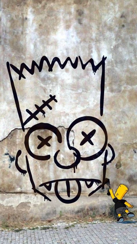 Tattoo Sky, Tag Wallpaper, Bart Simpson Art, Graffiti Wallpaper Iphone, Graffiti Writing, Graffiti Doodles, Simpsons Art, Graffiti Tagging, Graffiti Style Art