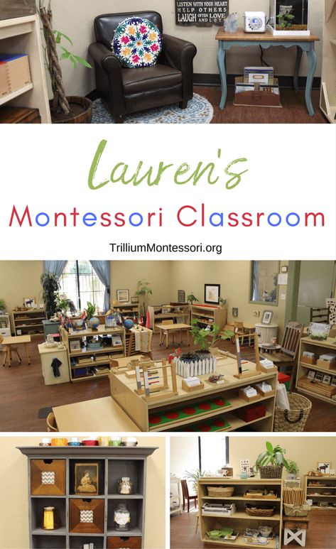 I am so excited to bring you an updated tour of Lauren’s classroom!  A couple of years ago, Lauren shared photos of her beautiful Montessori environment as part of our Classroom Showcase Series.  You can see the original post here, and see her stunning outdoor space here. Lauren was kind enough to offer us a … Montessori Classroom Furniture, Montessori Classroom Layout, Elementary Montessori, Montessori At Home, Montessori Environment, Montessori Elementary, Classroom Tour, Montessori Room, Wellness Mama