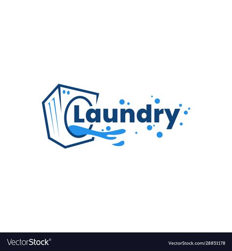 Laundry Shop Logo, Laundry Logo Design Ideas, Laundry Logo Design, Logo Laundry, Laundry Service Business, Cricut Monogram Font, Laundromat Business, Aqua Logo, Laundry Logo