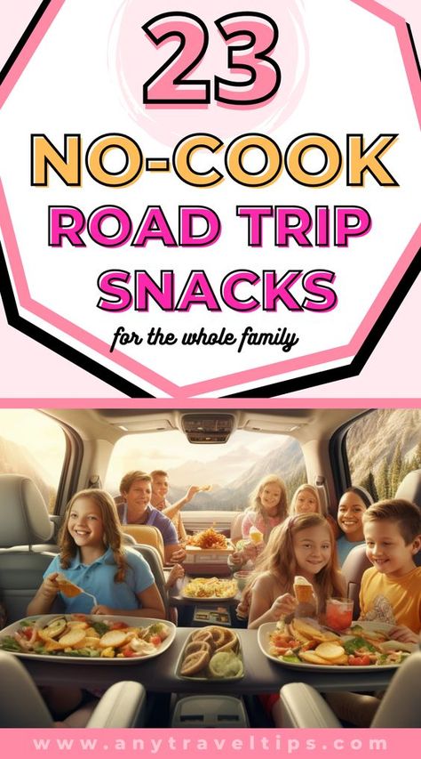 Family Road Trip Food Ideas, Snacks For Vacation Road Trip Food, Traveling Snack Ideas, Healthy Snacks To Take On A Road Trip, Road Trip Car Meals, Easy Road Trip Snacks For Adults, Snacks For A Long Road Trip, Snacks For Fishing Trip, Snacks For Party Bus