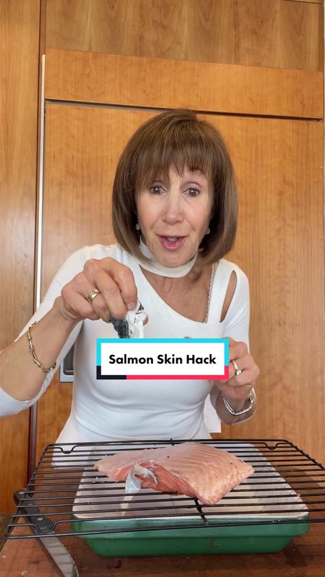 I’ve got the greatest hack for removing salmon skin! (If you want to r... | TikTok How To Remove Salmon Skin, How To Take Skin Off Salmon, Removing Skin From Salmon, How To Remove Skin From Salmon, Remove Salmon Skin, Raw Salmon, Scale Skin, Salmon Skin, Skin Tips