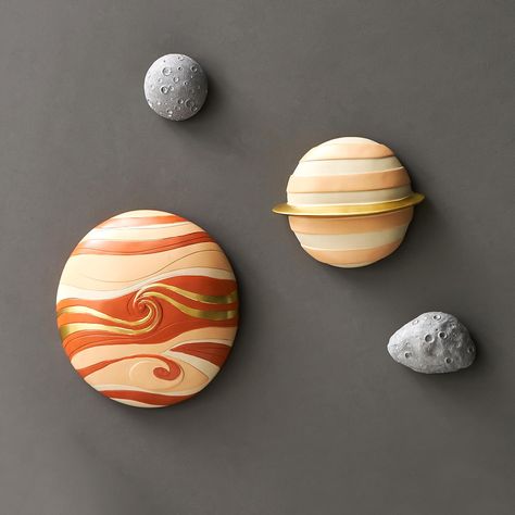 PRICES MAY VARY. 🪐 Unique Outer Space Planet Wall Decorations - Our outer space themed 3D wall decoratons include cute wall sculptures of Jupiter, Saturn, Aerolite, and the Moon, bringing the wonders of outer space right into your home. Its unique design stands out from traditional wall art, start roaming space fantasies with our planet wall sculpture decor! Whether you are decorating a nursery decor, a kids' room decor or boys room decor, these cool planet wall decor pieces will add a touch of Outer Space Theme Room, Space Theme Bedroom, Wall Decor Boys Room, Boys Space Bedroom, Space Kids Room, Boys Room Wall Decor, Boy Room Wall Decor, Modern Wall Sculptures, Outer Space Planets