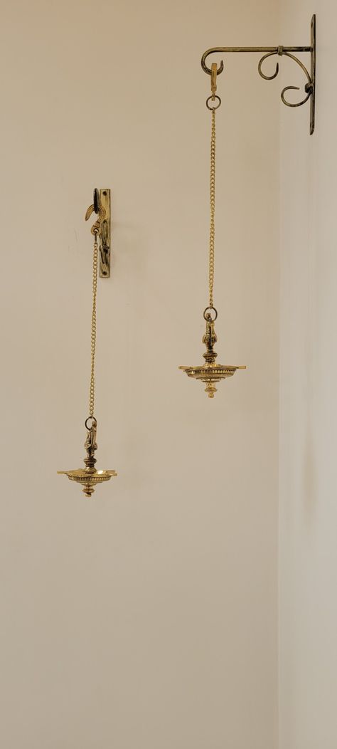 Hanging Diyas Home Decor, Diya Lamp, Brass Lamp, Decoration Home, Hanging Lamp, Brass, Home Decor, Home Décor