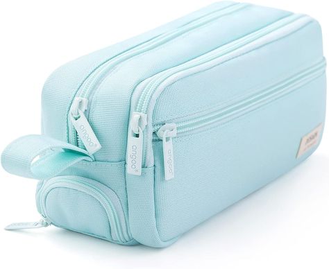 Amazon.com: HVOMO Large Pencil Case High Capacity Holder Box Storage bag Desk Organizer Marker Pouch Pen For Middle School Office College Adult Girl and Boy(Green) : Office Products Cute Pencil Pouches, Large Pencil Case, School Bag Essentials, School Pencil Case, Cute Pencil Case, Blue Office, Stationary School, Cute School Supplies, Girl And Boy