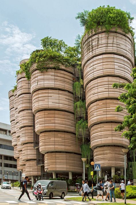 If you love architecture and design, then Singapore is a great place to visit. Moreso if you are into sustainble designs - even some of their non-touristy architecture are green. #sustainability #architecturetrend #biophilic #designtrend #green #greenbuilding #livablecity Photo source: Arquitectura Viva Cozy Home Living Room, Green Building Concept, Green Architecture Concept, Green Building Architecture, Sustainable Building Design, Biophilic Architecture, Singapore Architecture, Art Deco Mid Century Modern, Palette Wall