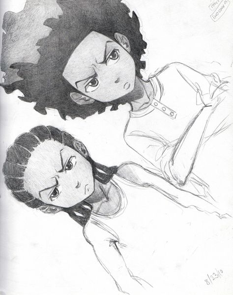 Riley Freeman Sketch, Boondocks Style Drawing, Riley Boondocks Drawings, The Boondocks Drawings, The Boondocks Tattoo Ideas, Riley Freeman Drawing, Boondocks Drawings Pencil, Riley Boondocks Tattoo, Riley Freeman Tattoo