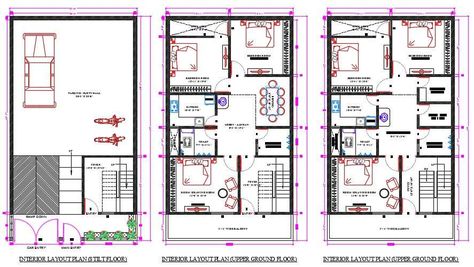 One Floor House Plans, 30x40 House Plans, Small Home Plan, Marble Flooring Design, 2bhk House Plan, Bungalow Floor Plans, Bungalow Exterior, Building Plans House, Floor Plan Drawing