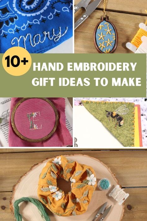 What To Do With Hand Embroidery Projects, Embroidery Gift Ideas Diy, Handmade Gifts Embroidery, Embroidery Uses Ideas, Useful Embroidery Gifts, Ideas To Embroider, How To Gift Embroidery, Ideas For Embroidery Projects, Embroidered Gifts Ideas Diy