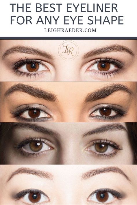 The Best Eyeliner For Every Eye Shape via @leighraeder Downward Eyes Eyeliner, Eyeliner For Round Eyes Shape, Best Eyeliner For Eye Shape, Different Types Of Eyes Shape, Graduation Preparation, Eyeliner For Different Eye Shapes, Eyeliner Round Eyes, Big Eyelids, Eyeliner For Downturned Eyes