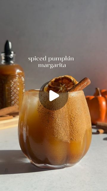 that’s the spirits on Instagram: "Pumpkin Week, Day 2: Spiced Pumpkin Margarita 🎃

This recipe tastes like pure fall and to say I’m obsessed would be an understatement. 

Comment GLASS and I’ll send you a link to the one I used in this video!

• Spiced Pumpkin Margarita •
Rim glass w/ pumpkin spice sugar 
1.5 oz tequila
1 oz orange liqueur 
3/4 oz lime juice
3/4 oz spiced pumpkin syrup 
Shake w/ ice
Strain over ice
Garnish w/ dehydrated orange wheel + cinnamon stick
Enjoy! 

#thatsthespirits #ttspumpkinweek #pumpkinmargarita #margarita #pumpkin #pumpkinrecipe #pumpkinsyrup #pumpkinspice #pumpkincocktail #cocktail #drink #fallrecipe #fallcocktail #fall #drinkstagram" Margarita Pumpkin, Pumpkin Margarita, Pumpkin Syrup, Thanksgiving 2024, Orange Wheels, Orange Liqueur, Spiced Pumpkin, Cocktail Drink, Fall Cocktails