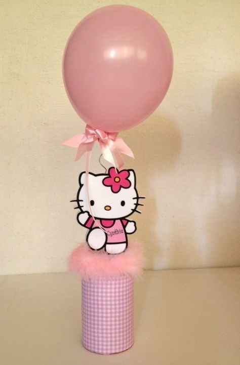 Hello Kitty Centerpieces, Hello Kitty Pinata, Hello Kitty Balloon, Hello Kitty Baby Shower, Hello Kitty Birthday Theme, Decoracion Hello Kitty, Hello Kitty Theme Party, Hello Kitty Birthday Party, Hello Kitty Baby