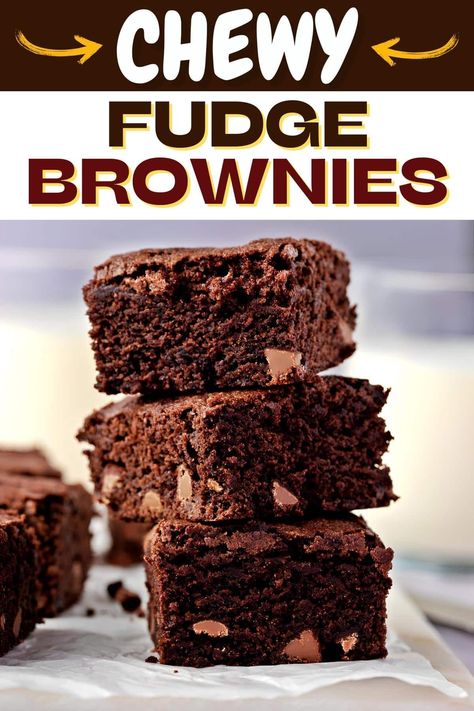 Chewy Fudge Brownies, Chewy Fudge, Chocolate Fudge Icing, Chocolate Buttercream Icing, Brownies From Scratch, Brownie Ice Cream, Fudgy Brownie, Best Brownies, Brownie Recipe