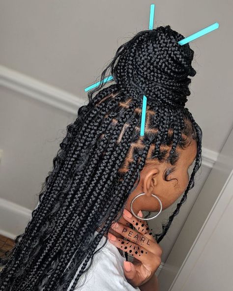 Future Hairstyles, Crochet Hairstyles, Awesome Hairstyles, Aesthetic Hairstyles, Goddess Braids Hairstyles, African Hair Braiding Styles, Box Braids Hairstyles For Black Women, Braids Hairstyles Pictures, Cute Box Braids Hairstyles