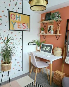 Boho Office, Happy Saturday Everyone, Home Office Colors, Deco Studio, Office Inspo, Office Colors, Office Room, Office Inspiration, Eclectic Home