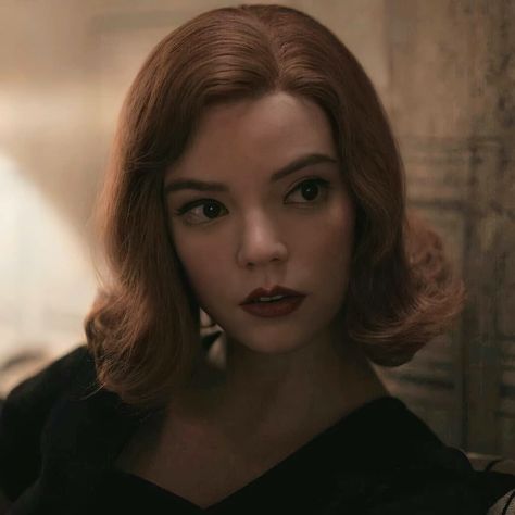 Beth Harmon, Anya Taylor Joy, Chess, Red Hair, A Woman, Red, Hair, Black