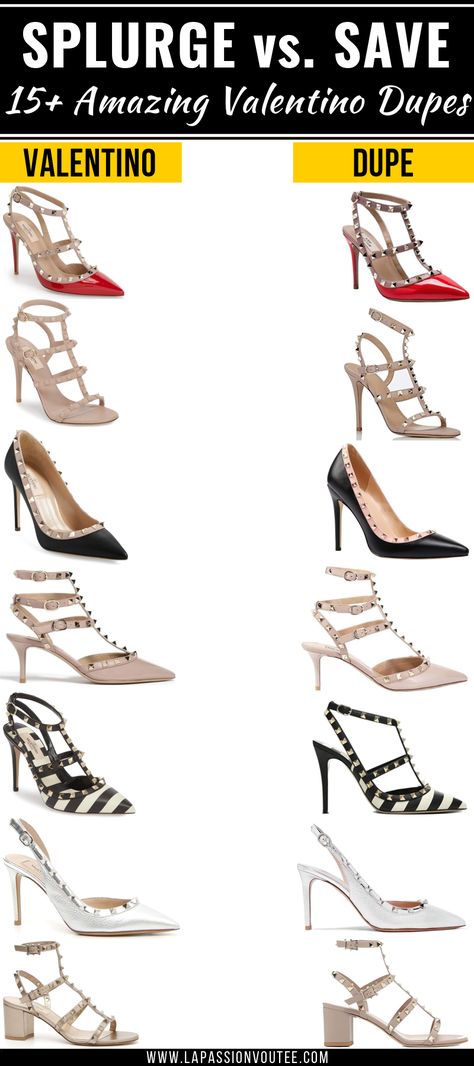 Looking for the BEST Valentino Rockstud dupes? This post features a roundup of the best Valentino dupes that look like the real deal. This designer dupes post is all about Valentino rockstud look-alike, Valentino dupes heels, designer shoes, affordable designer shoes, dupes, Valentino dupes shoes, Valentino Rockstud Dupe, Valentino dupe sandals, Valentino Shoes Outfit, Valentino Studded Heels, Valentino Rockstud Shoes, Valentino Rockstud Heels, Black Fashion Bloggers, Shoes Affordable, Rockstud Heels, Valentino Heels, Alaska Fashion