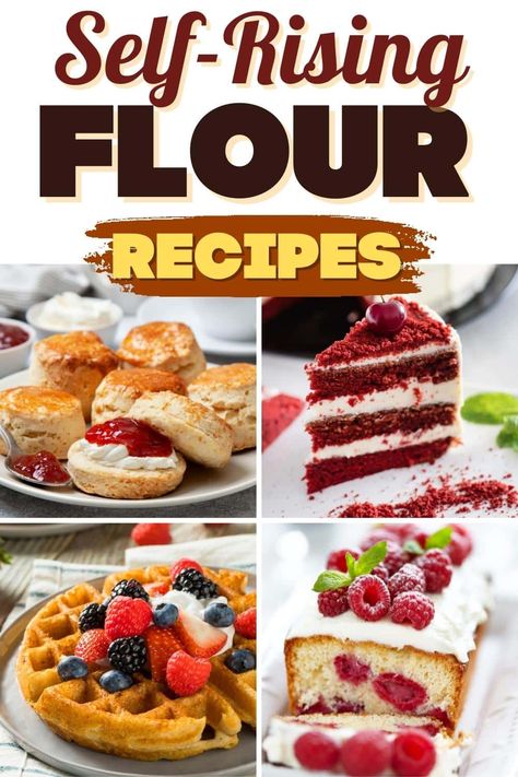 Try these self-rising flour recipes to save yourself time and effort! From bread to cakes to cookies and biscuits, self-rising flour is your new best friend in the kitchen. Recipes Using Self Rising Flour, Quick Blueberry Muffins, Iced Oatmeal Cookies, Fluffy Cinnamon Rolls, Flours Banana Bread, Bigger Bolder Baking, Cinnamon Muffins, Beer Bread, Self Rising Flour