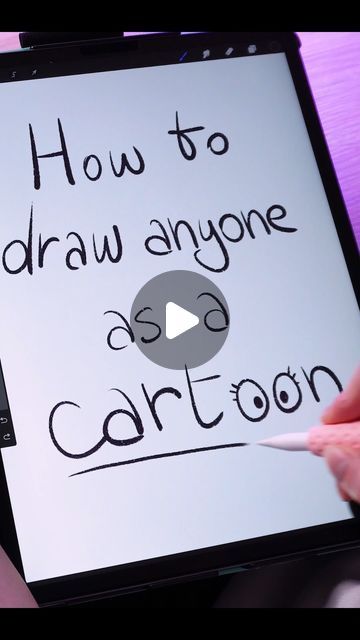 How To Cartoon People, How To Draw Someone As A Cartoon, How To Draw People As Cartoons, How To Cartoonize People, How To Draw Anyone As A Cartoon, Drawing Ipad Ideas, How To Draw Yourself As A Cartoon, People Drawings Cartoon, Procreate Cartoon People