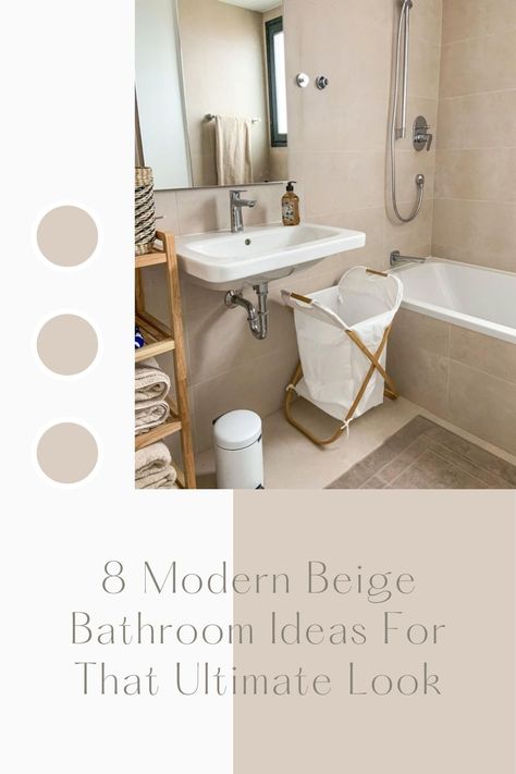 Do you wish to have contemporary elegance and timeless sophistication in your bathroom design? Are you looking for a serene sanctuary that is both stylish and elegant? Beige Grey Bathroom Ideas, Beige Gray Bathroom, Beige And Gray Bathroom, Modern Beige Bathroom, Beige Bathroom Ideas, Elegant Bathroom Design, Heated Towel Rack, Neutral Bathroom, Beige Bathroom