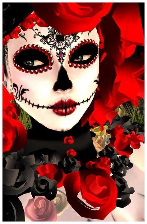 Costumes For 2 Friends, Cute Bff Halloween Costumes, Red Sugar, Bff Halloween Costumes, 2 Friends, Day Of The Dead, The Dead, Sugar Skull, Shower Curtain