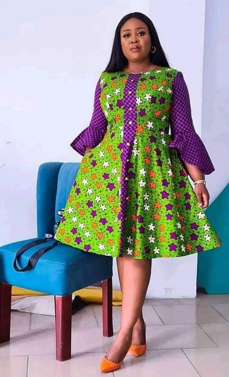 Ankara Flare Gown Styles, Ankara Flare Gown, Flare Gown Styles, Ankara Short Gown Styles, African Fabric Dress, Long African Dresses, African Print Dress Ankara, African Dresses For Kids, Short African Dresses