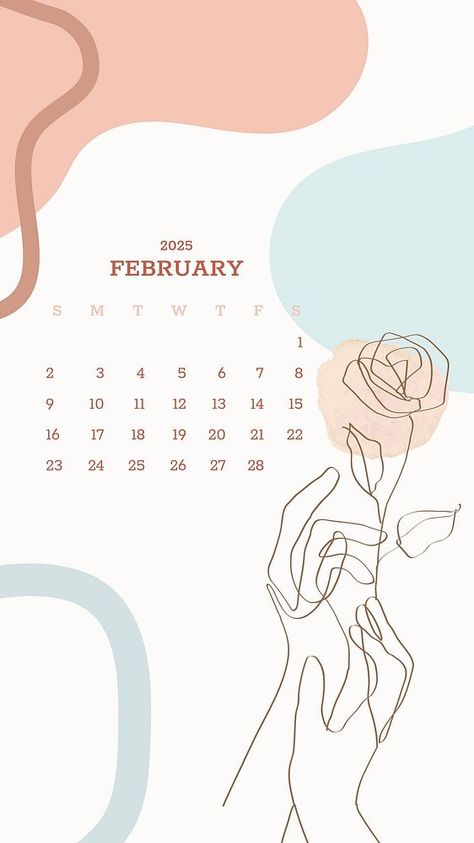 February 2025 calendar aesthetic illustration | free image by rawpixel.com / audi February 2025 Calendar, Iphone Wallpaper Beige, 2025 Aesthetic, Calendar Aesthetic, February Calendar, October Wallpaper, Aesthetic Illustration, Phone Inspiration, 2025 Calendar