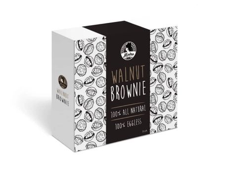 Brownie Box Packaging by maurvi on Dribbble Blue Heels Wedding, Brownie Packaging, Brownie Treats, Walnut Brownies, Best Brownie Recipe, Bakery Business Cards, Black And White Instagram, Box Brownies, Cake Packaging