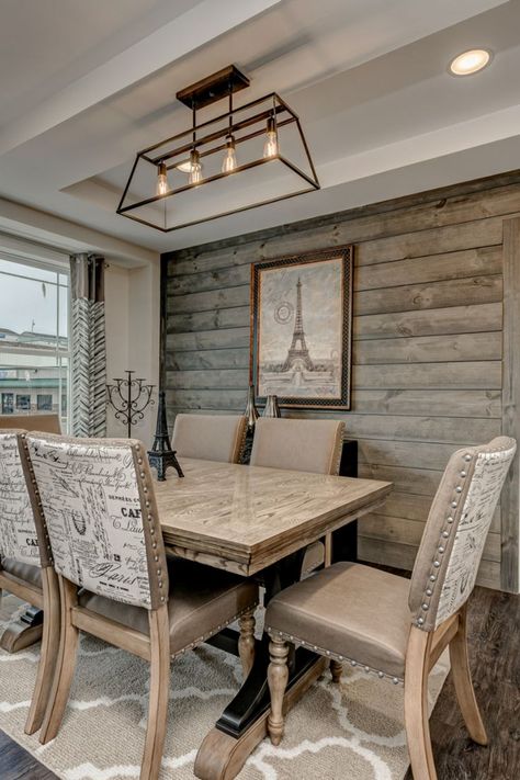 Rustic Dining Room Accent Wall, Wood Accent Wall Dining Room, Shiplap Accent Wall Dining, Shiplap Dining Room Wall, Wooden Planks On Wall, Accent Wall In Dining Room, Shiplap Wall Living Room, Dining Room Feature Wall, Accent Wall Kitchen