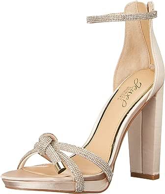 Amazon.com | Jewel Badgley Mischka Lexie Knotted Platform Block Heel | Heeled Sandals Wedding Heels For Bride, Heels For Bride, Jewel Badgley Mischka, Platform Block Heels, Wedding Heels, Gorgeous Shoes, Badgley Mischka, Heeled Sandals, Pharmacy Gifts