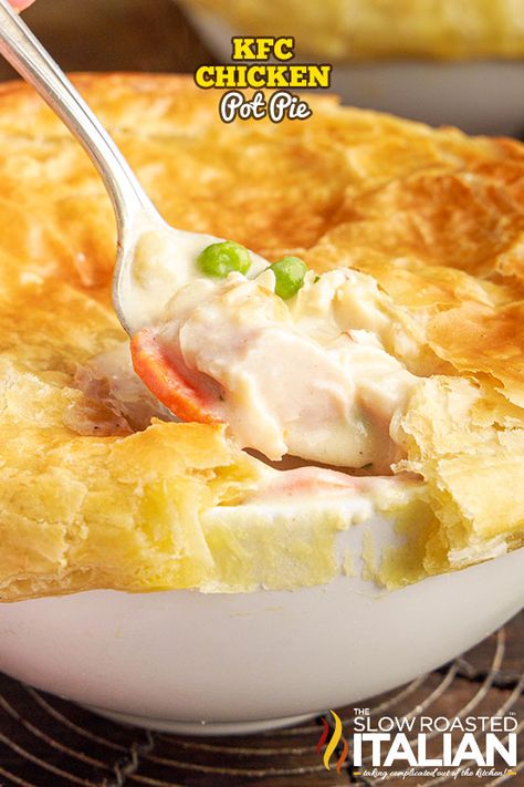 Kfc Pot Pie Recipe, Cracker Barrel Chicken, Slow Roasted Italian, Chicken Pot Pie Filling, Chicken Pot Pie Recipe, Pot Pie Filling, Spicy Chicken Sandwiches, Kfc Chicken, Pot Pie Recipe