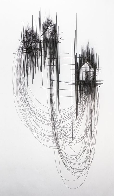 David Moreno David Moreno, Architecture Sketches, Architectural Sculpture, Colossal Art, Abstract Drawing, 3d Studio, Piece Of Art, Architecture Sketch, Wire Art