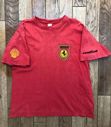 Vintage Vintage Ferrari Faded Distressed Tee F1 Goodyear Racing | Grailed Vintage Ferrari Clothes, Ferrari Clothes, Ferrari Vintage, Team T Shirt, Vintage Ferrari, F1 Ferrari, Team Jackets, F1 Formula, Distressed Tee