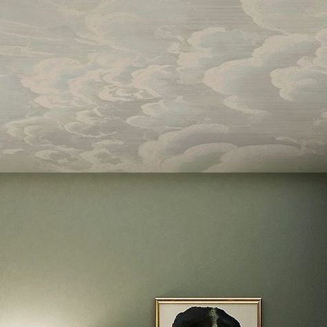 Photowall on Instagram: "Sky is the limit ☁️ Take the leap and use the ceiling as a fifth wall to create a unique and virtually stunning look in your home. It's a great way to introduce more color, contrasts and textures that will create that extra pop. Would you dare to wallpaper your ceiling? 😊 #Wallpaperceiling #BlushCloudsDaydream #BlushClouds #Cloudy #CloudWallpaper #Wallpaper #Tapet #WallpaperDecor #WallpaperInspo #PhotowallSweden" Bedroom Cloud Wallpaper, Sky Wallpaper Ceiling, Floor To Ceiling Wallpaper, Cloud Ceiling Wallpaper, Attic Bedroom Wallpaper, Cloud Wallpaper On Ceiling, Ceiling Paint Bedroom, Nursery Ceiling Wallpaper, Wallpapered Ceiling Bedroom