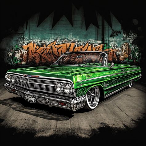 Lowriders Art, Lowrider Drawings, Impala Lowrider, Buick Grand National, Low Riding, Lowrider Art, Cool Car Drawings, Lowrider Cars, Inspirational Tshirts