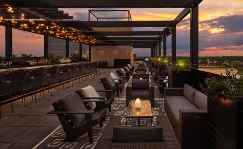 Rooftop Bar Design, Rooftop Restaurant Design, Outdoor Restaurant Design, Rooftop Terrace Design, Rooftop Design, Rooftop Lounge, Torremolinos, Asbury Park, Rooftop Restaurant