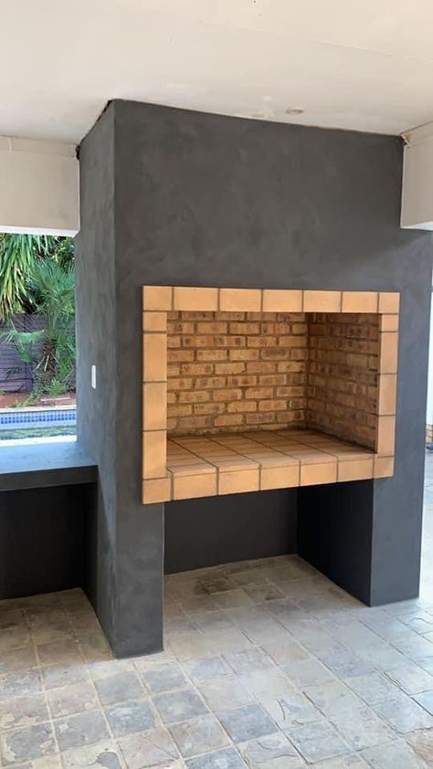 Parrilla Interior, Brick Bbq, Barbecue Design, Concrete Patio Designs, Outdoor Barbeque, Outdoor Fireplace Patio, Outdoor Bbq Kitchen, Patio Fireplace, Outdoor Living Design