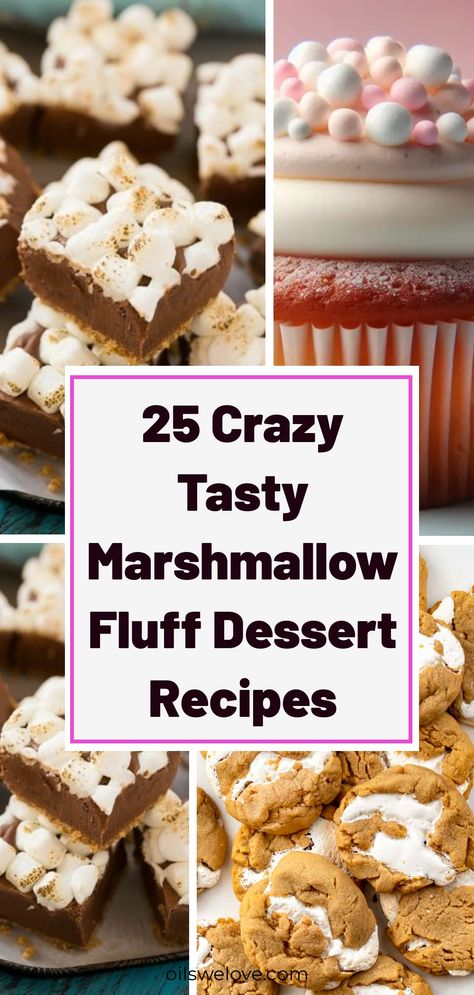 Looking for a sweet and fluffy treat? Try these marshmallow fluff dessert recipes that are sure to satisfy your cravings. From gooey s'mores dip to creamy fluffernutter pie, these recipes showcase the versatility of marshmallow fluff in creating delicious and indulgent desserts. What To Do With Marshmallow Creme, How To Use Marshmallow Fluff, Recipes For Marshmallows, Things To Do With Marshmallow Fluff, Easy Desserts With Marshmallow Fluff, Desserts With Marshmallow Fluff, What To Make With Marshmallows, Fluff Recipes Desserts, Recipes Using Marshmallow Fluff