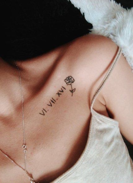 Collar Bone Tattoo Quotes, Collar Tattoo, Twin Tattoos, Small Chest Tattoos, Bone Tattoos, Chest Tattoos For Women, Rosen Tattoo, Collar Bone Tattoo, Classy Tattoos