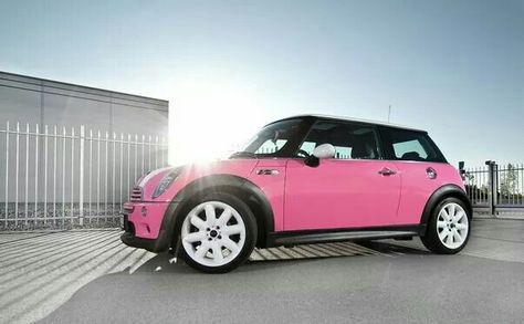 #pink Pink Mini Cooper, Pink Mini Coopers, Luxury Cars Range Rover, Girly Car, Mini Car, Good Year, Pink Car, Mini Cooper S, Pretty Cars