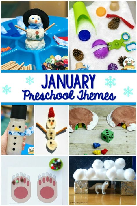 Curriculum themes and activities for January and winter for preschool, pre-k, and kindergarten; January Preschool Themes; Pre-K winter activities. January Preschool Themes, Curriculum Themes, Preschool January, Winter Literacy Activities, Kindergarten January, January Themes, January Preschool, Winter Science Activities, Preschool Theme Activities