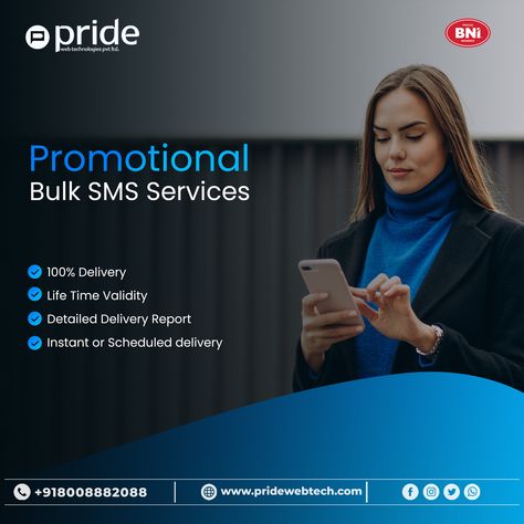 Promotional bulk SMS campaigns are designed to generate awareness, attract customers, and drive sales. Call Now: +91 80088 82088 Our Website: pridewebtech.com #dltplatform #pridewebtech #bestsmsmarketing #bulksns #telangana #pride #bulk #bulksms #transactionalsms #sms #dltregistration Sms Marketing Design, Bulk Sms Marketing, Website Menu, Attract Customers, Sms Marketing, Customer Engagement, Increase Sales, How To Attract Customers, Web Hosting Services