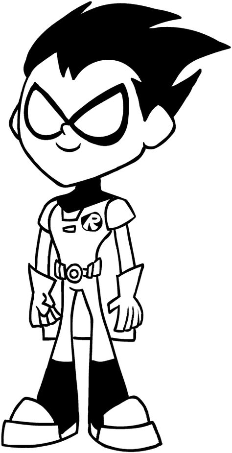 Teen Titans Coloring Pages, Sonic Painting, Robin Cartoon, Superhero Lessons, Robin Ttg, Teen Titans Drawings, Robin Superhero, Teen Titans Go Characters, Teen Titans Go Robin