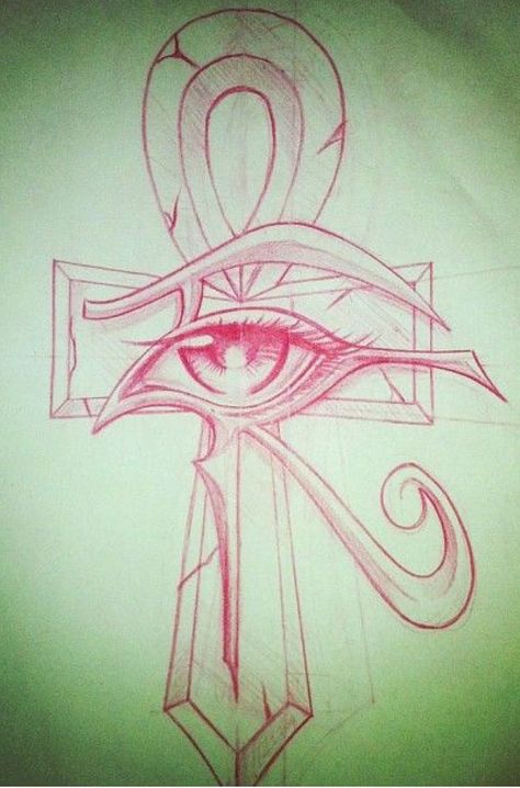 180+ Excellent Ankh Tattoo Designs with Meanings (2023) - TattoosBoyGirl Eye Of Horus Ankh Tattoo, Tattoo Sleeve Drawings, Ankh Tattoo Design, Sketches Eyes, Ankh Tattoo, Horus Tattoo, Guerriero Samurai, Starověký Egypt, 16 Tattoo