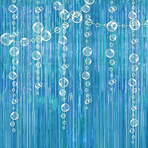 Bubble Garland, Underwater Theme Party, Ocean Party Decorations, Under The Sea Party Decorations, Kids Beach Party, Sea Party Decorations, Foil Fringe Curtain, Underwater Party, Ocean Theme Birthday