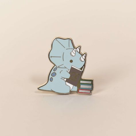 Size: 1.5" x 1.5" Dinosaur Pin, Enamel Pin Collection, Bag Pins, Cool Pins, Book Reading, Cute Animal Drawings, Metal Pins, Cute Pins, Cute Doodles