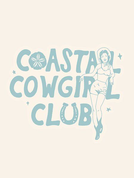 Coastal Cowgirl Club by hadleyvaughn | Redbubble Cowgirl Beach, Cowgirl Graphic, Costal Cowgirl, Cowgirl Tattoos, Diy Stencils, Coastal Country, Chic Tattoo, Back To School Art, Cowgirl Art