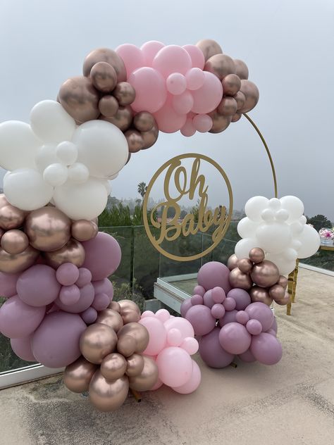 Circle Ring Backdrop With Balloons, Circle Arch Gender Reveal, Arch Backdrop Gender Reveal, Circle Arch Baby Shower Backdrop, Blush Pink And Gold Round Backdrop, Ballon Decoration, Balloon Gifts, Baby Backdrop, Diy Photo Backdrop