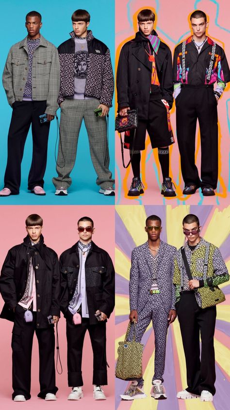 Versace Suit Mens, Sport Style Men, Punk Style Outfits, Mens Trendy Outfits, Alt Fashion, Mens Designer Fashion, Swaggy Outfits, Versace Men, Mens Fashion Trends