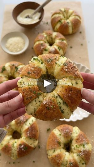 268K views · 353 reactions | How to make the viral cream cheese stuffed garlic bagels at home 🥯 inspired by Calic Bagel in LA! You can always customize this recipe and add things like cheddar cheese or jalapeños, whatever you fancy 🤎 full recipe on the blog as always - link in bio!

#recipe #bagels #easyrecipe #breakfast #brunch #baking #cooking #food #foodie #la #viral #foodblog #foodstagram #yummy #eeeeeats #instafood | MoribyanKitchen | Cavendish Music · Love Letter Calic Bagel, Recipe Bagels, Garlic Bagels, Breakfast Bagel Recipe, Brunch Baking, Sandwich Recipe Videos, Ny Bagel, Bread Recipe Video, Bagel Bread